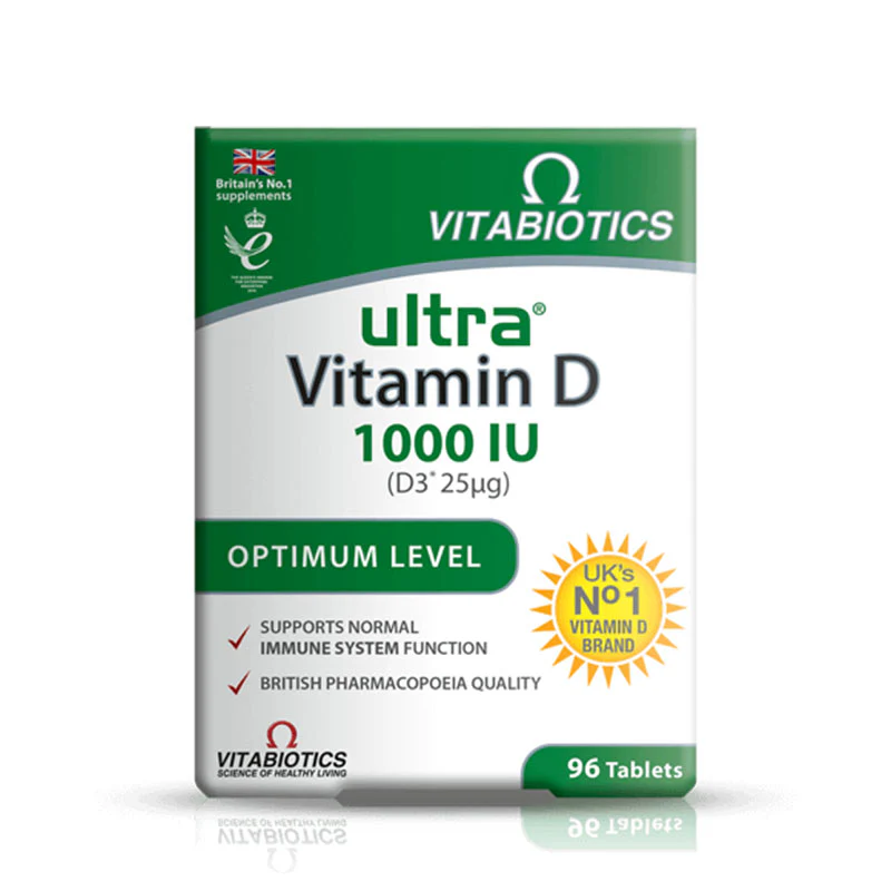 Ultra Vitamin D 1000IU Vitabiotics 96 Tablets