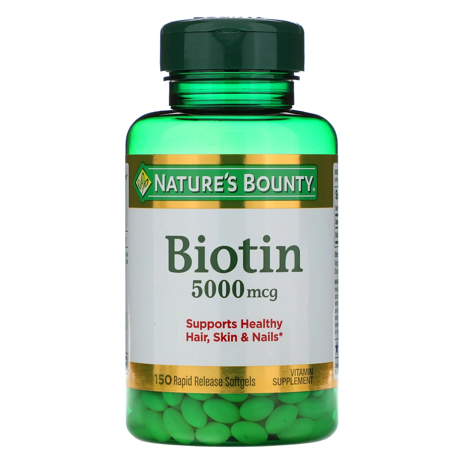 USA Nature's Bounty Biotin 5,000mcg 150 Caps