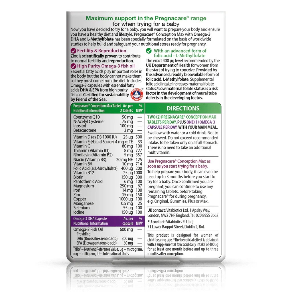 Vitabiotics Pregnacare Conception Max - Image 2